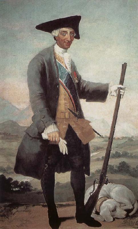 Francisco Goya Portrait of Charles III in Huntin Costume oil painting image